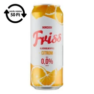 Alkoholmentes sör BORSODI Friss citrom 0,0% 500 ml DRS