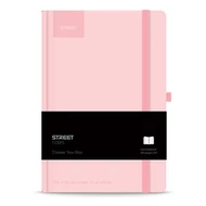 Notesz vonalas STREET Casual A/5 96 lapos gumis keményfedelű pasztell rózsaszín