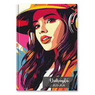 Diák zsebkönyv TOPTIMER papírborító B/6 heti 120x170mm Girl 2025-2026