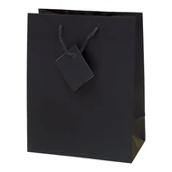 Dísztasak CREATIVE Special Simple M 18cm x 23cm x 10 cm egyszínű fekete zsinórfüles