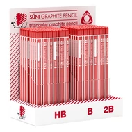 Grafitceruza display ICO Süni háromszög HB,B,2B 184 darabos