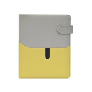 Gyűrűs kalendárium SATURNUS L229 sárga lapos szürke-zöld műbőr 2026.