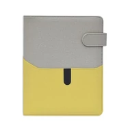 Gyűrűs kalendárium SATURNUS M229 sárga lapos szürke-zöld műbőr 2026.