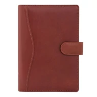 Gyűrűs kalendárium SATURNUS S212 sárga lapos barna marhabőr 2026.