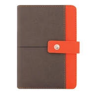 Gyűrűs kalendárium SATURNUS S426 fehér lapos szürke-narancs műbőr 2026.