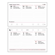 Gyűrűs kalendárium betét SATURNUS S311/F heti fehér lapos 2026.