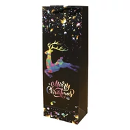 Italtasak CREATIVE 12,8x36x8,2 cm karácsonyi fekete mintás aranyozott glitteres zsinórfüles