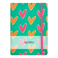 Jegyzetfüzet vonalas SPOKO A/5 96 lapos gumis keményfedeles kicsi szív