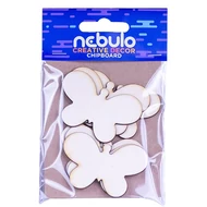 Karton dekoráció NEBULO pillangók 6 darabos