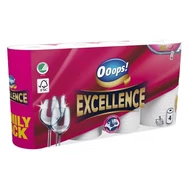 Kéztörlő tekercses háztartási OOOPS! Excellence 4 tekercses 3 rétegű