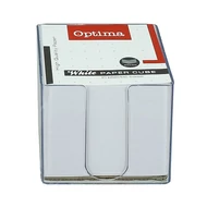Kockatömb fehér OPTIMA 9x9x9 cm műanyag tartóban