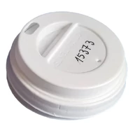 Műanyag tető ivólyukkal 62mm fehér 1dl papírpohárhoz 100 darabos 14652,14657