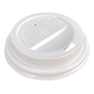 Műanyag tető ivólyukkal 70mm fehér PS 1.8dl papírpohárhoz 100 darabos