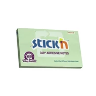 Öntapadós jegyzettömb STICK`N 76x127mm 360°-ban tapadó zöld 100 lap