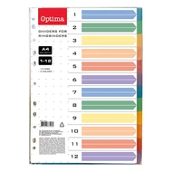 Regiszter OPTIMA A/4 műanyag 12 színű