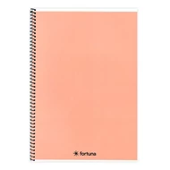 Spirálfüzet vonalas FORTUNA Monocolor A/5 70 lapos pasztell barack