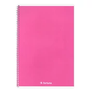 Spirálfüzet vonalas FORTUNA Monocolor A/5 70 lapos rózsaszín