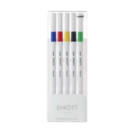 Tűfilc UNI EMOTT 5 darabos 0,4mm (kék, piros, sárga, fekete, zöld)