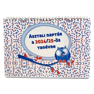 Asztali naptár tanévhez igazodó REALSYSTEM álló 2025-2026
