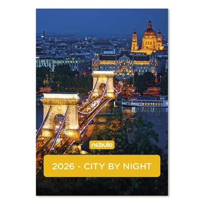 Falinaptár NEBULO A/4 álló City by Night 2026.