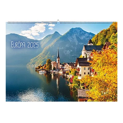 Falinaptár REALSYSTEM 460x320mm fekvő Európa 2026.
