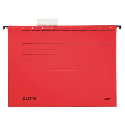 Függőmappa LEITZ Alpha Standard A/4 karton piros 25 darabos