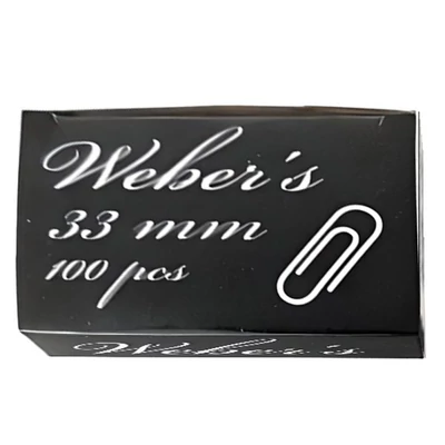 Gemkapocs WEBER`S 33mm nikkel 100 darabos