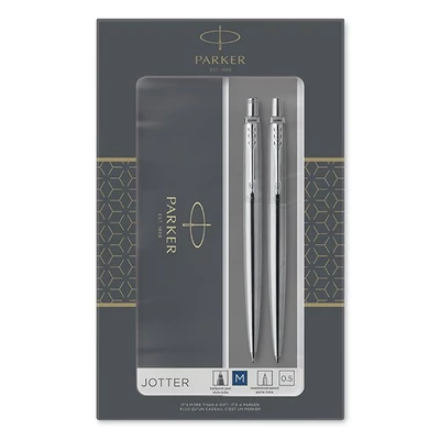 Golyóstoll készlet PARKER Jotter golyóstoll + nyomósiron ezüst ezüst klipsz