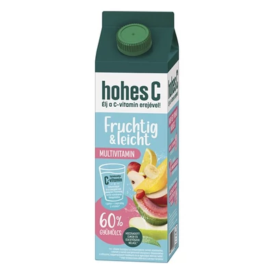 Gyümölcslé HOHES C Plus Fruchtig&Leicht Multivitamin 60% 1L