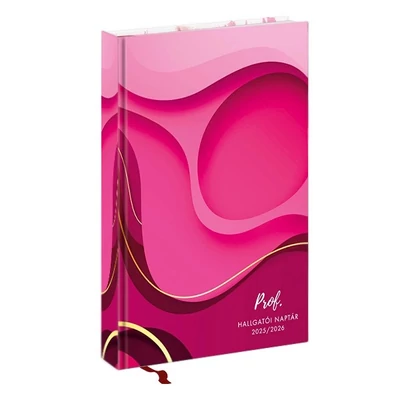 Hallgatói zsebkönyv TOPTIMER Prof papírborító A/5 heti 150x210 mm Pink 2025-2026