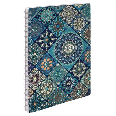 Határidőnapló REALSYSTEM SP1 spirál A/5 heti fehér lapos mozaik 2026.