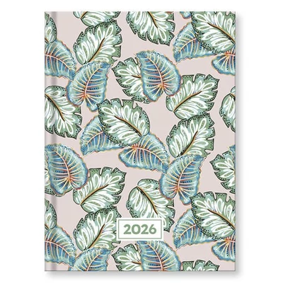 Határidőnapló VECTRALINE Color flexi leaves B/6 heti fehér lapos 2026.