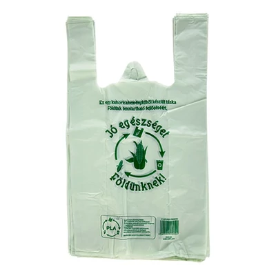 Ingvállas táska lebomló PLA 30x50x23cm vastag Jó egészséget Földünknek 100 darabos