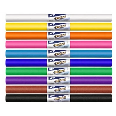 Krepp papír 50x200cm mix vegyes alapszínek 10 darabos
