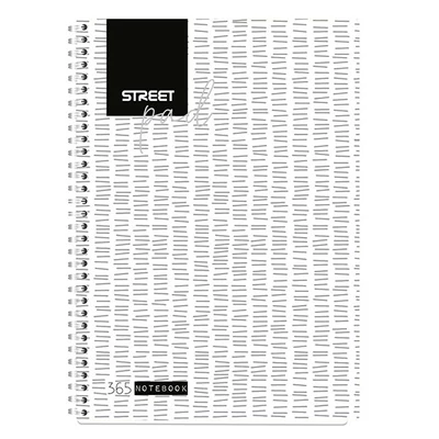 Spirálfüzet kockás STREET Pad A/4 100 lapos fehér