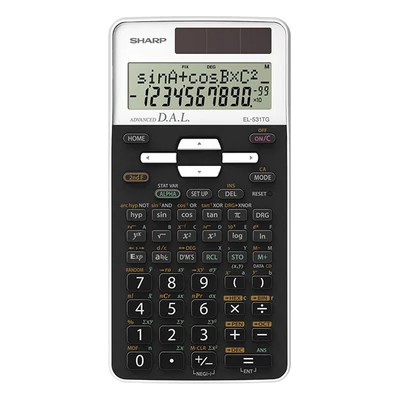 Számológép tudományos SHARP EL-531THBWG 272 funkciós 2 soros 12 digit fehér