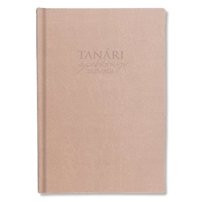 Tanári zsebkönyv PD CALENDAR műbőr A/5 heti beige 2025-2026