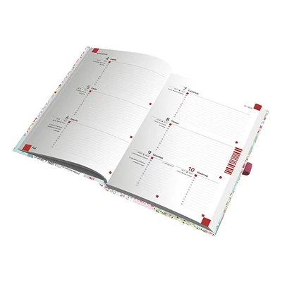 Tanári zsebkönyv TOPTIMER papírborító A/5 heti 145x205 mm Tulipán 2025-2026